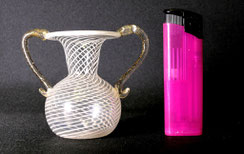 Italienische Miniaturvase mundgeblasen Mezza Filigrana Murano 1960 H. 7,0 cm, € 99,00