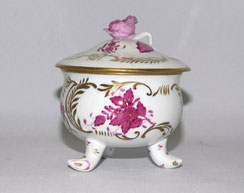 Herend Apponyi Purpur seltene Zuckerdose Porzellan 6040/AP Handarbeit H. 11,5 cm, € 160,00