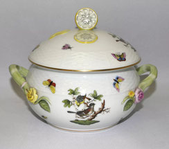 Herend Rothschild Ragout Terrine Porzellan 25/RO Handarbeit B. 20,5 cm 1,6 L, € 360,00