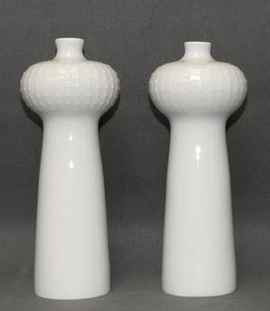 Meissen Weiss 2er Set "Fernsehturm" Vasen Ludwig Zepner H. 19,5 cm,€ 85,00