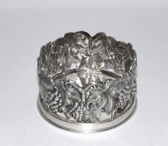 Flaschenhalter 900er Silber Arda Türkei Trauben, Traubenblätter D. 10,5 cm 224 g