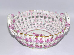 Herend Apponyi Purpur Durchbruch Gitter Korb Rosen Henkel 7470/AP L. 22,0 cm, € 300,00