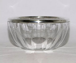 Kristall Glas Schale mit 835er Silberrand Bremer Silberwarenfabrik Ø 17,5 cm, € 220,00