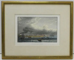 Kleiner Stich colorierte Lithographie "WICK AUF FÖHR" Maß Motiv 16 x 10 gerahmt, € 190,00