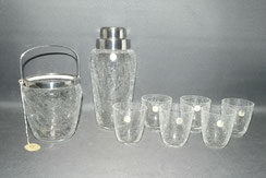 WMF NS Bar-Set, 8-Teilig, Krakelee Glas, Shaker, Eiswürfel Behälter, 6 Gläser,, € 145,00