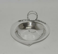 Herzförmige Silberschale, 925er Sterling, Made in Mexiko, 176,0 g.,16,0 x15,0 cm