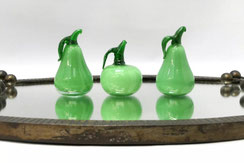 3-Teiliges Set Glasobst mundgeblasen Murano Italien Apfel und Birnen, € 90,00