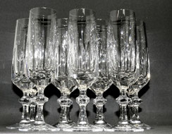 11er Satz Sektflöte Kristallglas Nachtmann Serie "Alexandra" H. 19,0 cm 140 ml,€ 165,00