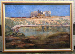 Ölgemälde Weinfelder Maar Impressionismus Eifel Totenmaar 92 x 63 cm, € 1600,00