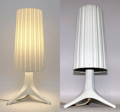 Hutschenreuther Porzellan Tischleuchte Design Hans Achtziger 1960 H. 40,0 cm, € 320,00