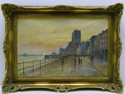 Uferpromenade, Ostende,Belgien, Öl auf Leinwand, sign. H. Killian Aachener Maler , € 420,00