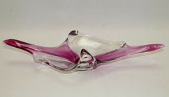 Große Murano Glas Schale, violettes Glas, langgezogen, 57,0 cm, € 225,00