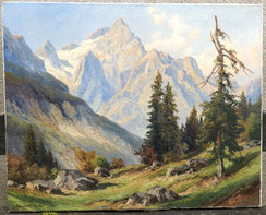 Alexander Reinhardt Alpenlandschaft Watzmann Öl auf Leinwand 100 x 80 cm, € 380,00