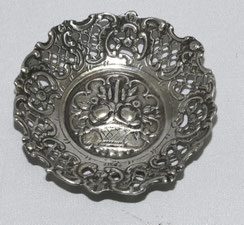 Miniatur Silberschale Durchbruchkorb 835er Silber Christoph Widmann 26 g.