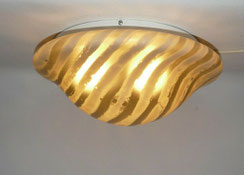 Peill & Putzler, Wand- / Deckenlampe, 70er Jahre, Modell Kenia Zebra, Ø 40,0 cm, € 199,00