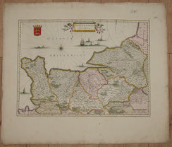 Kupferstich, Normandia ducatus, altkoloriert, Guijelmus Blaeu,,€ 280,00