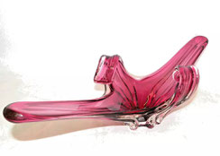 Große Murano Designe Glas Schale rote violettes Glas gezogen 64,5 cm x 25 cm, € 320,00