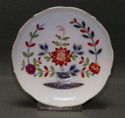 Meissen, Untertasse, Schälchen, Tischchenmuster, Knaufschwerter, Blumenmalerei,, € 70,00