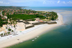 oxente, strand, beach, fort orange , recife, brasilien, holland, sand, meer, sonne, küste,