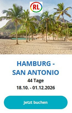 Starten Sie Ihre Weltreise ab Hamburg und erleben Sie die Atlantiküberquerung mit Stopps auf Madeira, den Kapverden und in Brasilien. Höhepunkt dieser Etappe ist die spektakuläre Amazonasfahrt und die Ankunft in San Antonio (Chile).