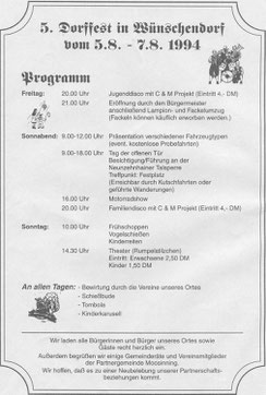 Bild: Wünschendorf Erzgebirge Dorffest 1994