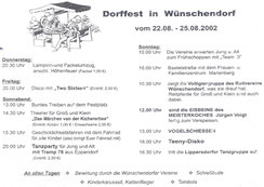Bild: Wünschendorf Erzgebirge Dorffest 2002
