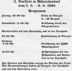 Bild: Wünschendorf Erzgbirge Dorffest 1992