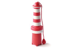 HUndespielzeug Schwimmspielzeug Leuchtturm rot weiß