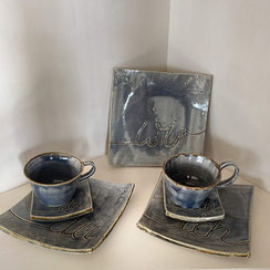 Geschirr-Einzelstücke aus Keramik