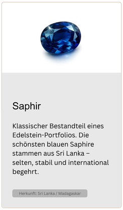 Blauer Saphir aus Sri Lanka als Wertanlage