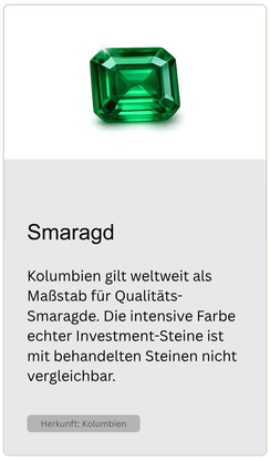 Kolumbianischer Smaragd in Investment-Qualität