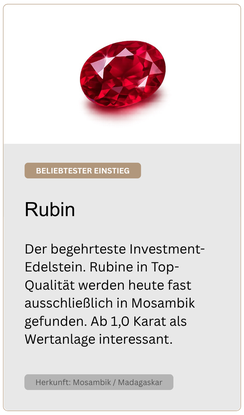 Roter Rubin in Investment-Qualität aus Mosambik