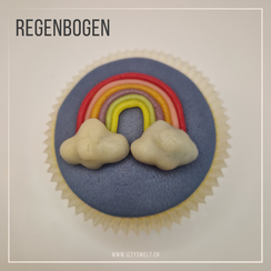 Modellieranleitung eines Regenbogen aus Marzipan.