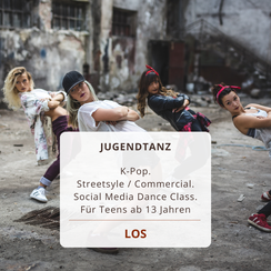 Jugendliche tanzen cool und modern K-Pop und Hip Hop in der Tanzschule Dance Inn Hattingen an der Ruhr.