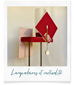 Des lampadaires et des lampes verticales en pièces unique. Artisanat d'art d'exception en Haute Savoie par Isabelle Lachat Créations.