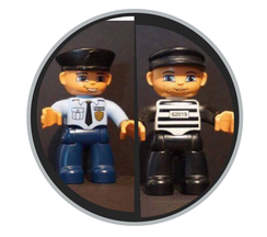 Hier finden Sie Duplo Figuren zum Thema Polizei und Gangster