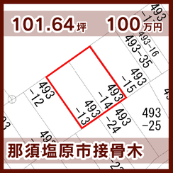 那須塩原市接骨木 100万円 101.64坪