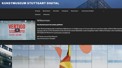Screenshot Landingpage Online-Angebot Kunstmuseum Stuttgart , https://www.kunstmuseumdigital.de.