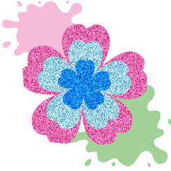 Glitzer-Tattoo in Form einer Blume – Kindereventagentur Bodensee