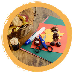 Natur-Rassel aus Nusschalen und weitere herbstliche Bastelideen