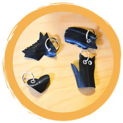 Upcycling-Schlüsselanhänger