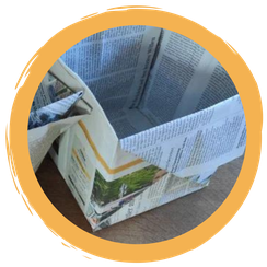 Kompostbeutel aus Zeitungspapier falten