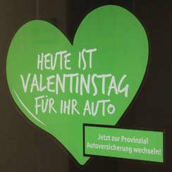 Valentinstag Aufkleber Autohaus