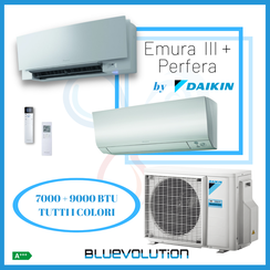 PREZZO INSTALLAZIONE DUAL SPLIT DAIKIN EMURA III PIU' PERFERA DA 7000 + 9000 BTU IVA INCLUSA A TORINO