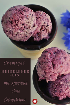 Cremiges Heidelbeereis mit Lavendel #lavendel #Eis #eiscreme #heidelbeeren #thermomixrezept