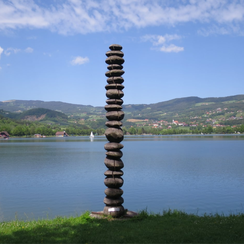 Вид с замка Кройценштайн на Дунай Kreuzenstein mit Blick auf die Donau. Niederösterreich. Нижняя Австрия. Австрия