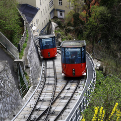 Фуникулёр Шлоссбергбан Грац Штирия Австрия ( Schlossbergbahn) Graz Steiermark  