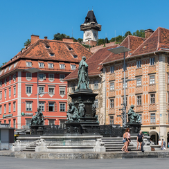 Главная площадь Граца Фото Грац Штирия (Hauptplatz Graz) Graz Steiermark 