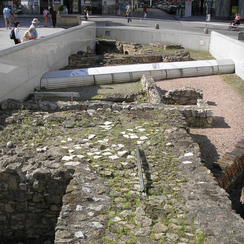 Римские раскопки( Römische Ruine) -площадь Михаила Фото Вена Австрия. Michaelerplatz