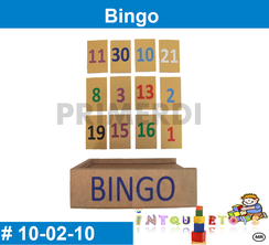 Juego Bingo de madera MATERIAL DIDACTICO MADERA INTQUIETOYS PRIMERDI